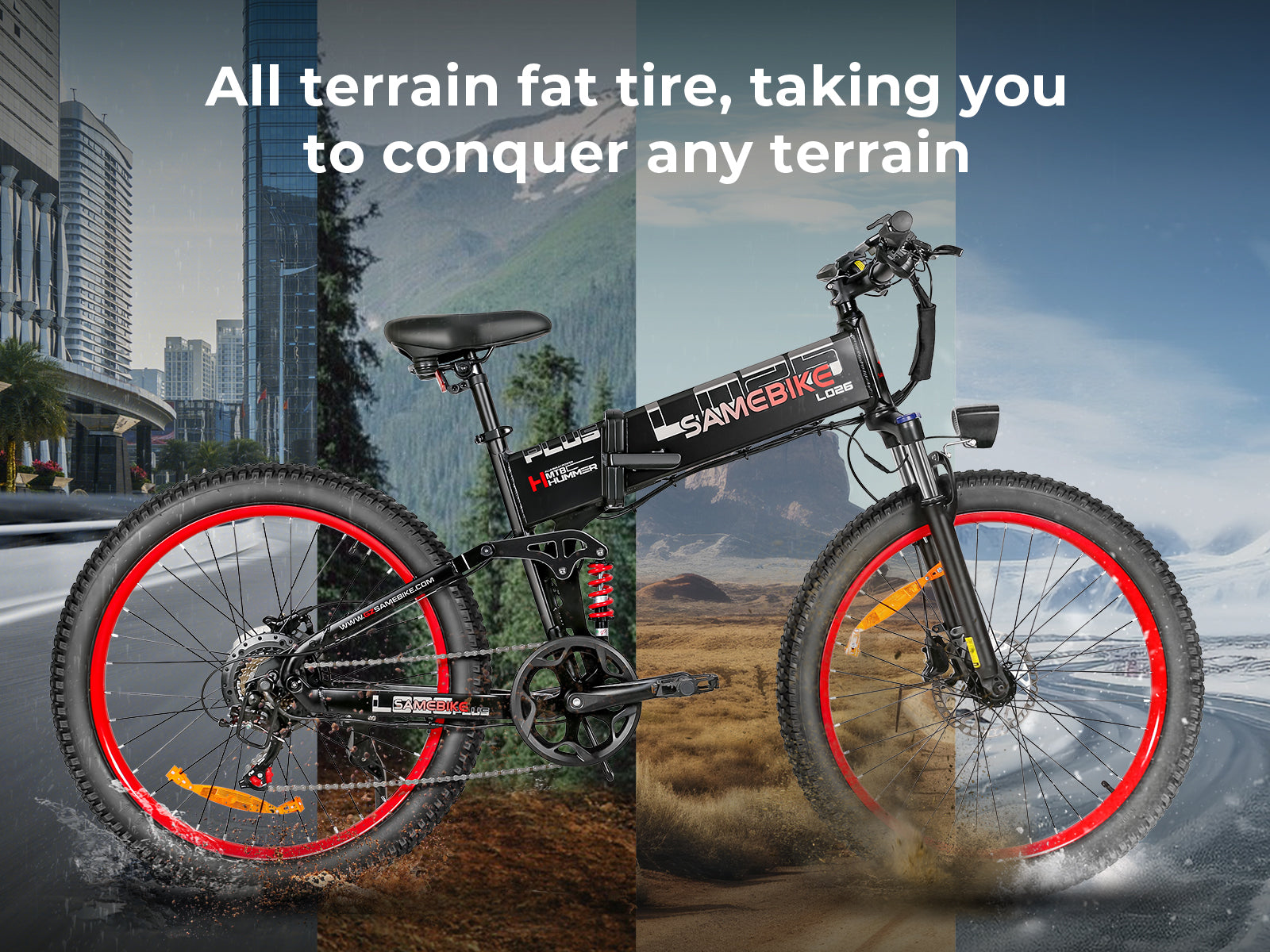 Elektrický bicykel SAMEBIKE LO26 Plus 1000W